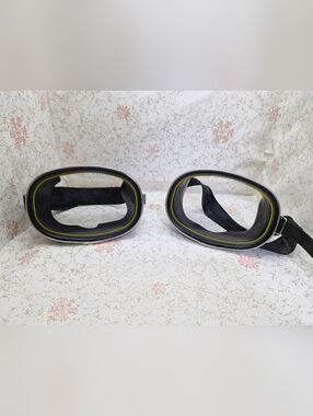 Vintage Monteco Safety Goggles Tempered Glass Made In Japan Industrial Set Of 2